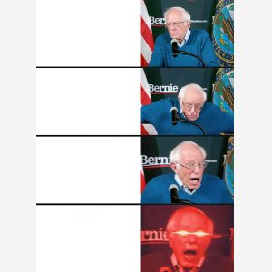 Bernie Sanders Iowa Victory Speech Reactions   Lazer Eyes Empty Template